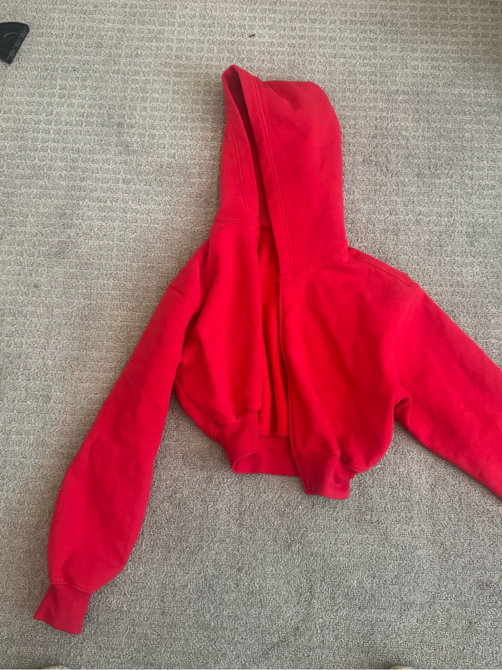 Aritzia Red Cropped Hoodie